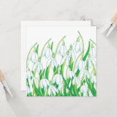 Frühlingssnowdrops Karte (Vorderseite/Rückseite Beispiel)