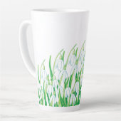 Frühlingssnowdrops Latte Tasse (Linke Ecke)