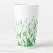 Frühlingssnowdrops Latte Tasse (Vorderseite)