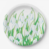Frühlingssnowdrops Napkins Pappteller (Vorderseite)