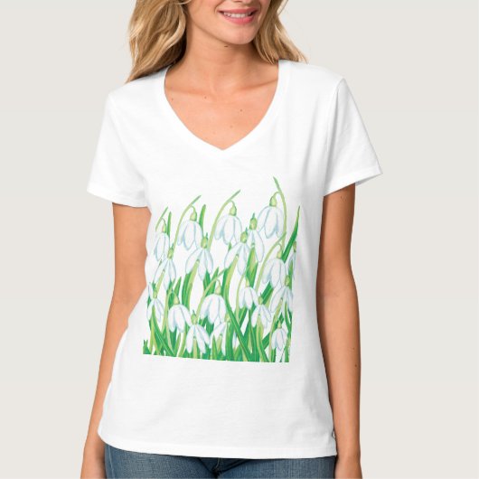 Frühlingssnowdrops T-Shirt (Vorderseite)