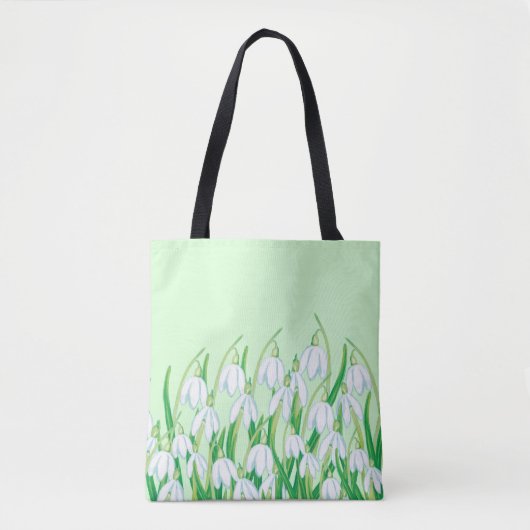Frühlingssnowdrops Tasche (Vorderseite)