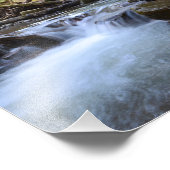 Frühlingssommer Abend am Fluss. Fotodruck (Ecke)