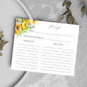 Frühlingssommer Blume Brautparty Rezept Karte