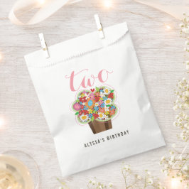 Frühlingssommer Blume Cupcake Girl's 2. Geburtstag Geschenktütchen