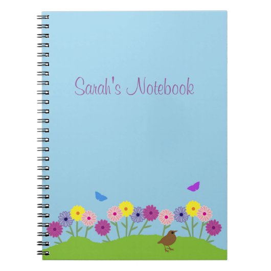 Frühlingssommer-Blumen-Gewohnheitsnotizbuch Notizblock (Vorderseite)