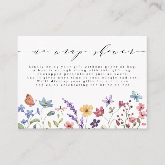 Frühlingssommer Blumengarten Kein Wrap Brautparty Begleitkarte (Vorderseite)