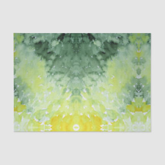 Frühlingssommer Grüntöne gefärbte Krawatte Aquarel Seidenpapier