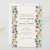 Frühlingssommer Lila Meadow Blume Foto Hochzeit Einladung (Vorderseite)