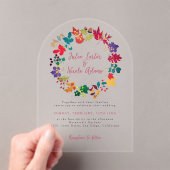 Frühlingssommer Lila Meadow Blume Hochzeit Acryleinladungen (Insitu (Handheld))