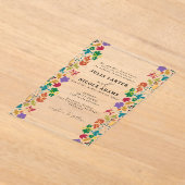 Frühlingssommer Lila Meadow Blume Hochzeit Acryleinladungen (Ablage )