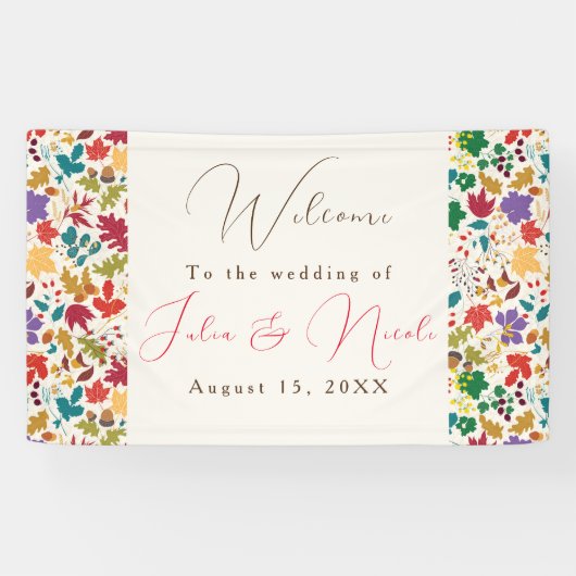 Frühlingssommer Lila Meadow Blume Hochzeit Banner (Horizontal)