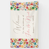 Frühlingssommer Lila Meadow Blume Hochzeit Banner (Vertikal)