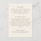 Frühlingssommer Lila Meadow Blume Hochzeit Begleitkarte (Vorderseite)