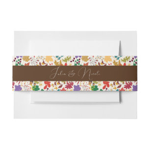 Frühlingssommer Lila Meadow Blume Hochzeit Einladungsbanderole