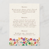 Frühlingssommer Lila Meadow Blume Hochzeit Menükarte (Vorderseite)