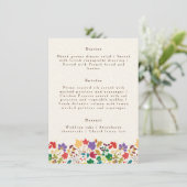 Frühlingssommer Lila Meadow Blume Hochzeit Menükarte (Stehend Vorderseite)