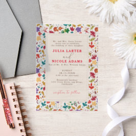 Frühlingssommer Lila Meadow Blume Hochzeit Pergament Einladungen