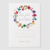 Frühlingssommer Lila Meadow Blume Hochzeit Pergament Einladungen (Vorderseite)