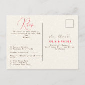 Frühlingssommer Lila Meadow Blume Hochzeit Postkarte (Rückseite)