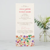 Frühlingssommer Lila Meadow Blume Hochzeit Programm (Stehend Vorderseite)