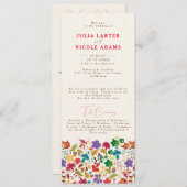 Frühlingssommer Lila Meadow Blume Hochzeit Programm (Vorne/Hinten)