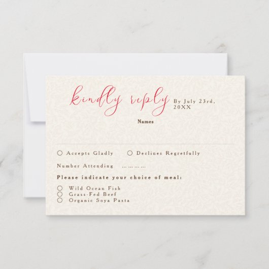 Frühlingssommer Lila Meadow Blume Hochzeit RSVP Karte (Vorderseite)