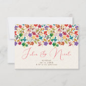 Frühlingssommer Lila Meadow Blume Hochzeit RSVP Karte (Rückseite)