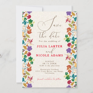 Frühlingssommer Lila Meadow Blume Hochzeit Save The Date