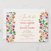 Frühlingssommer Lila Meadow Blume Hochzeit Save The Date (Vorderseite)