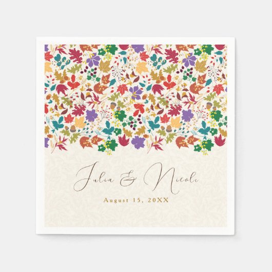 Frühlingssommer Lila Meadow Blume Hochzeit Serviette (Vorderseite)