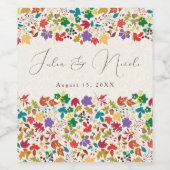 Frühlingssommer Lila Meadow Blume Hochzeit Weinetikett (Einzelnes Label)