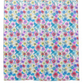 Frühlingssommer Pastel tropische Blume Duschvorhang (Vorderseite)