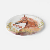 Frühlingssommer Pferd - Geburtstagsparty - Pappteller (Schrägansicht)