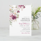 Frühlingssommer Rosa Brautparty Rosa Rosa Einladung (Stehend Vorderseite)