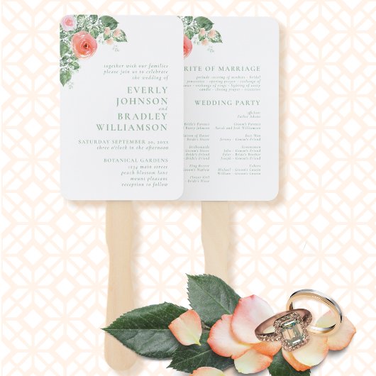 Frühlingssommer Rose Blumengestein Fächer