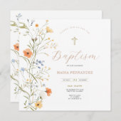 Frühlingssommer Wildblumen - Einladung feiern (Vorne/Hinten)