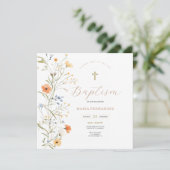 Frühlingssommer Wildblumen - Einladung feiern (Stehend Vorderseite)