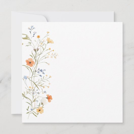 Frühlingssommer Wildblumen - Einladung feiern (Rückseite)