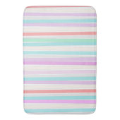Frühlingssommerfarben in Streifen Badematte (Vorderseite Vertikal)