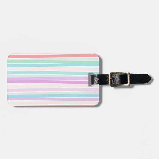 Frühlingssommerfarben in Streifen Gepäckanhänger (Vorderseite horizontal)
