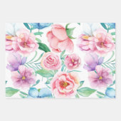 Frühlingssommerfarben in Streifen Geschenkpapier Set (Vorderseite 2)