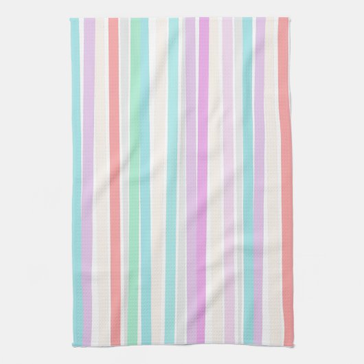 Frühlingssommerfarben in Streifen Geschirrtuch (Vertikal)