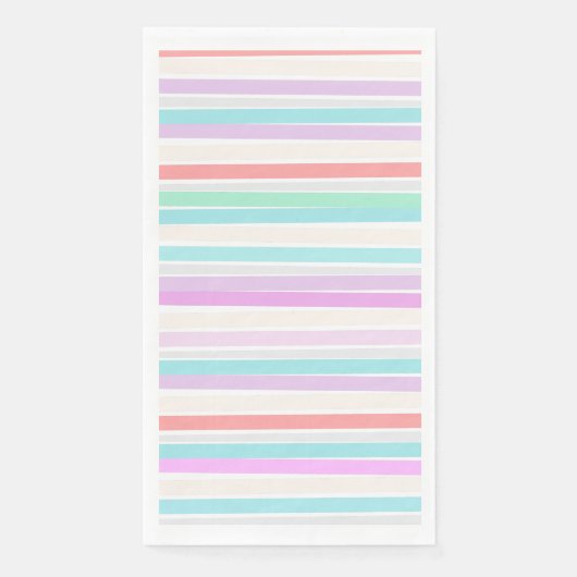 Frühlingssommerfarben in Streifen Serviette (Vorderseite)