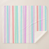 Frühlingssommerfarben in Streifen Sherpadecke (Vorderseite (Horizontal))