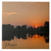 Frühlingssonne am See Fliese (Vorderseite)