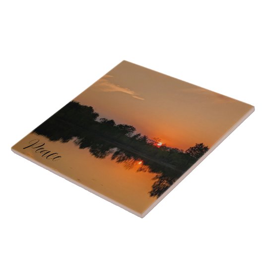 Frühlingssonne am See Fliese (Seite)