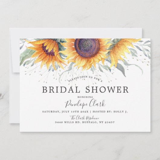 Frühlingssonne blühen | BRAUTPARTY Einladung (Vorderseite)