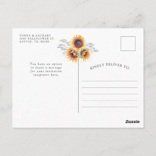 Frühlingssonne blühen | Einladung der Interessengr Postkarte (Rückseite)