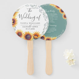 Frühlingssonne blühen | Hochzeitsprogramm Fächer